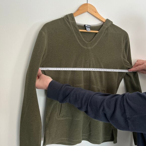 Mountain Equipment Co-Op. Hooded Sweater. Olive Green. Size L (Fits M). Womens - Picture 3 of 6